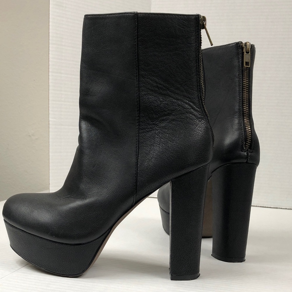 Steve Madden Black Leather Platform Boots 8  Whimsigoth Dark Fairycore Cosplay